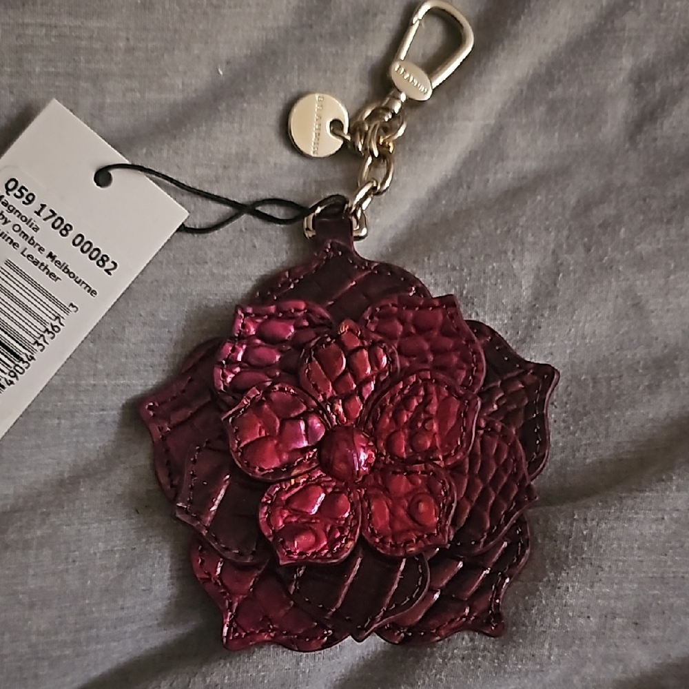 Brahmin Ruby Magnolia Key Fob